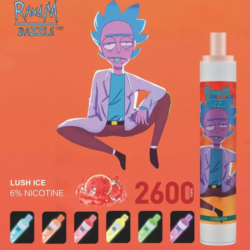 RandM Dazzle Pro RGB Glowing Disposable Vape 2600 Puffs