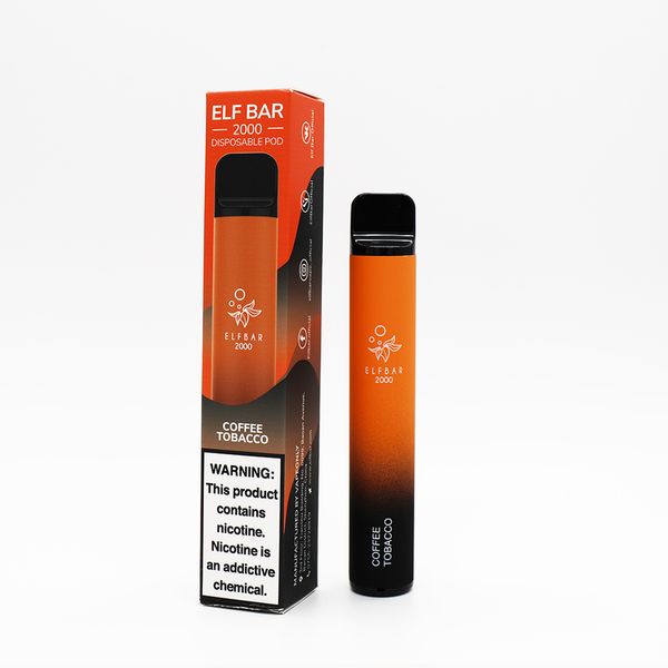 ELF BAR 2000 Tek Kullanımlık Vape 1200mAh 1800 ponponluk-Vape Toptan Satış Global