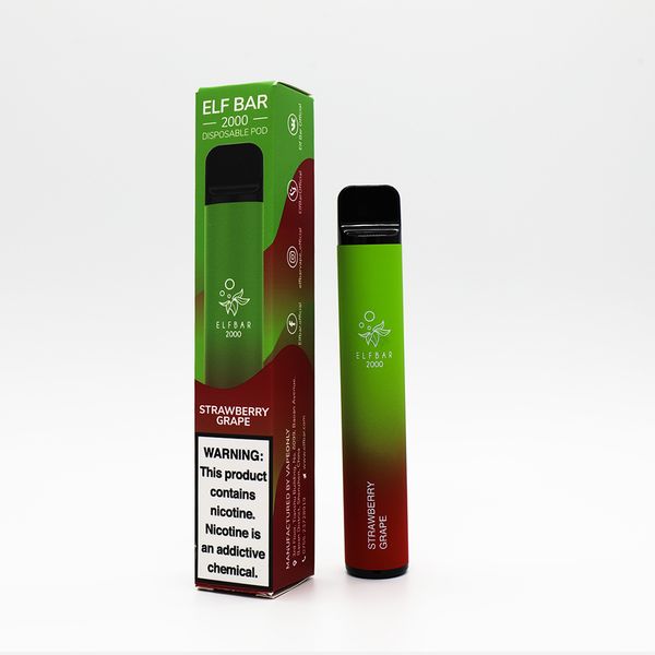 ELF BAR 2000 Tek Kullanımlık Vape 1200mAh 1800 ponponluk-Vape Toptan Satış Global