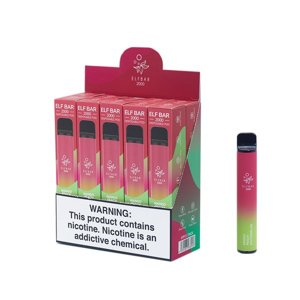 ELF BAR 2000 Tek Kullanımlık Vape 1200mAh 1800 ponponluk-Vape Toptan Satış Global
