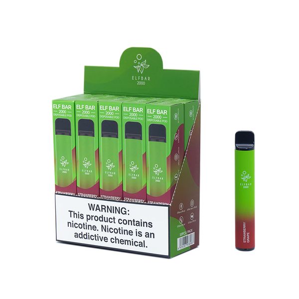 ELF BAR 2000 Tek Kullanımlık Vape 1200mAh 1800 ponponluk-Vape Toptan Satış Global