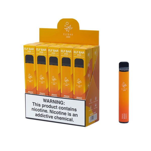 ELF BAR 2000 Tek Kullanımlık Vape 1200mAh 1800 ponponluk-Vape Toptan Satış Global