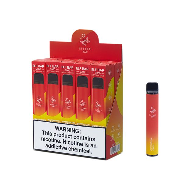 ELF BAR 2000 Tek Kullanımlık Vape 1200mAh 1800 ponponluk-Vape Toptan Satış Global
