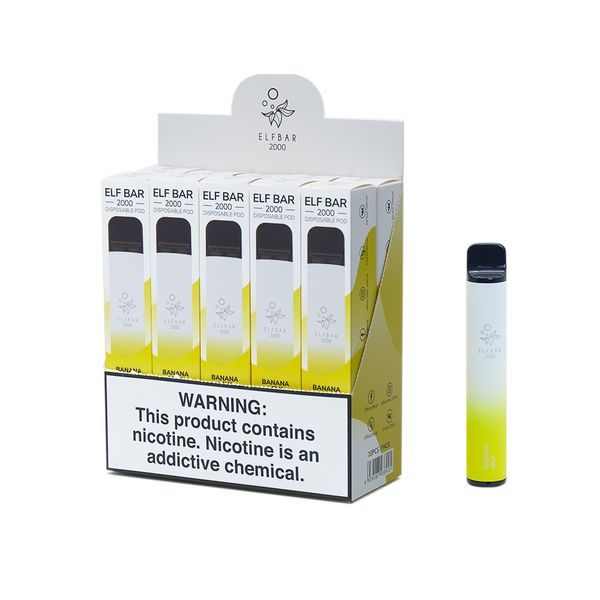 ELF BAR 2000 Tek Kullanımlık Vape 1200mAh 1800 ponponluk-Vape Toptan Satış Global