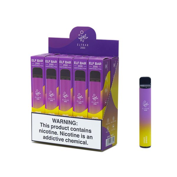 ELF BAR 2000 Tek Kullanımlık Vape 1200mAh 1800 ponponluk-Vape Toptan Satış Global