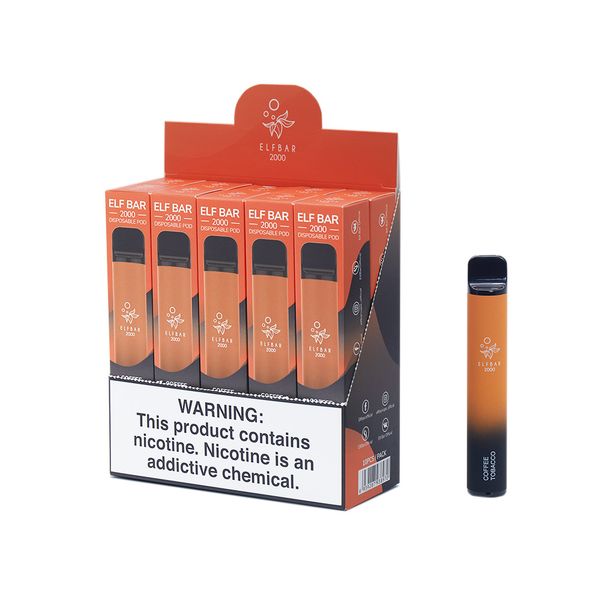 ELF BAR 2000 Tek Kullanımlık Vape 1200mAh 1800 ponponluk-Vape Toptan Satış Global