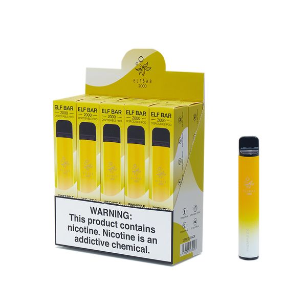 ELF BAR 2000 Tek Kullanımlık Vape 1200mAh 1800 ponponluk-Vape Toptan Satış Global