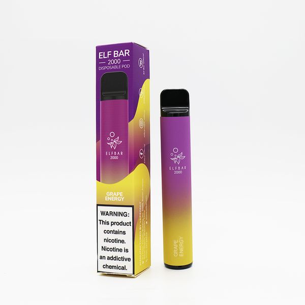 ELF BAR 2000 Tek Kullanımlık Vape 1200mAh 1800 ponponluk-Vape Toptan Satış Global