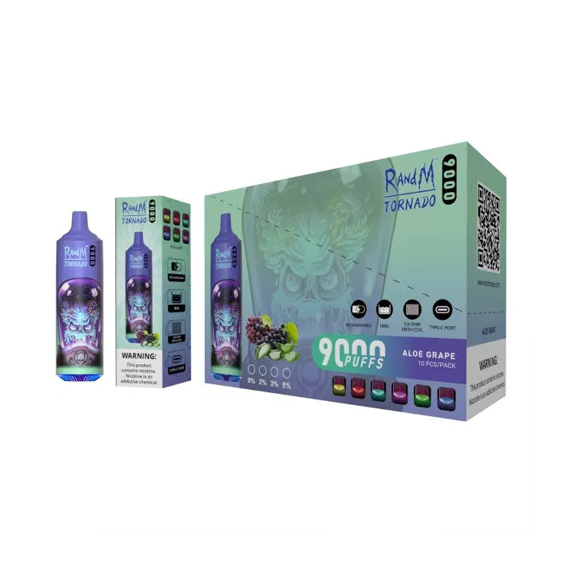 Randm tornado 9000 disposable vape 9000 puffs e cigarettes wholesale