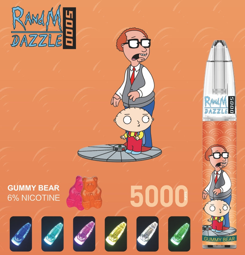 RandM Dazzle 5000 RGB Işık Parlayan Tek Kullanımlık Vape