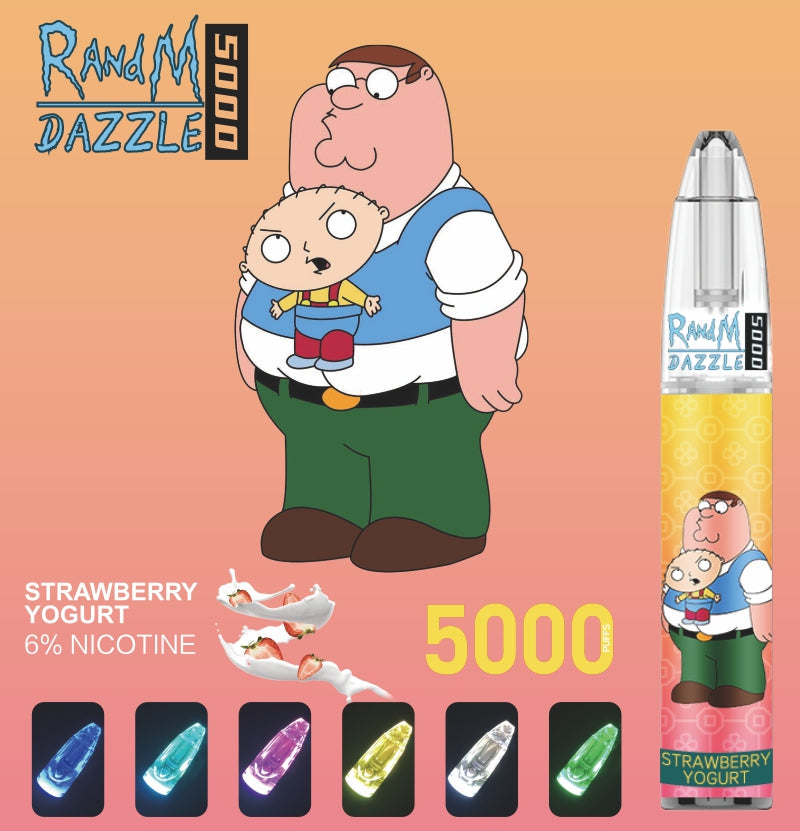 RandM Dazzle 5000 RGB Light Glowing Disposable Vape