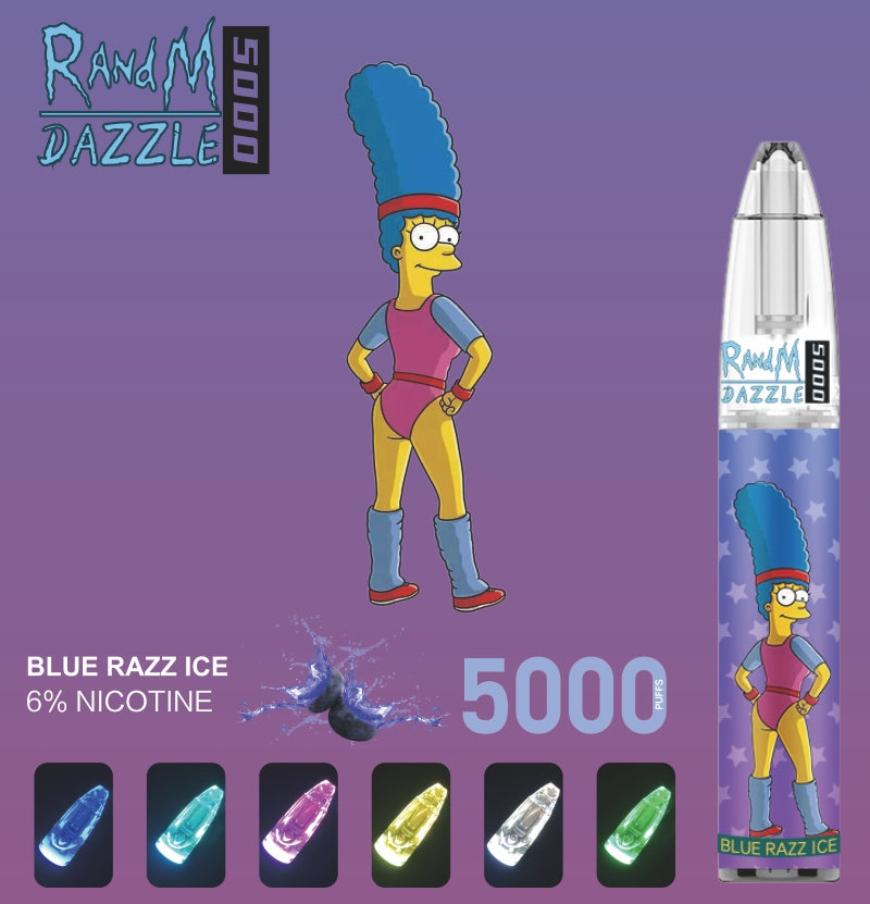 RandM Dazzle 5000 RGB Light Glowing Disposable Vape