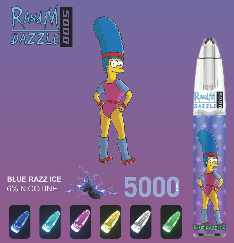 RandM Dazzle 5000 RGB Işık Parlayan Tek Kullanımlık Vape