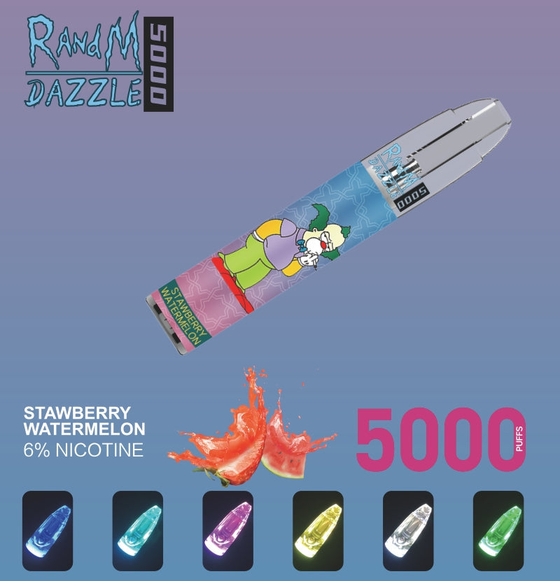 RandM Dazzle 5000 RGB Işık Parlayan Tek Kullanımlık Vape