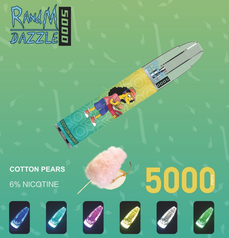 RandM Dazzle 5000 RGB Işık Parlayan Tek Kullanımlık Vape