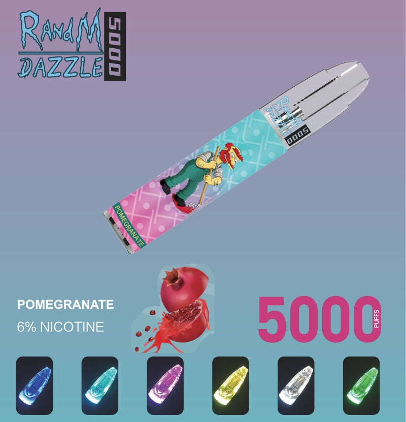 RandM Dazzle 5000 RGB Işık Parlayan Tek Kullanımlık Vape