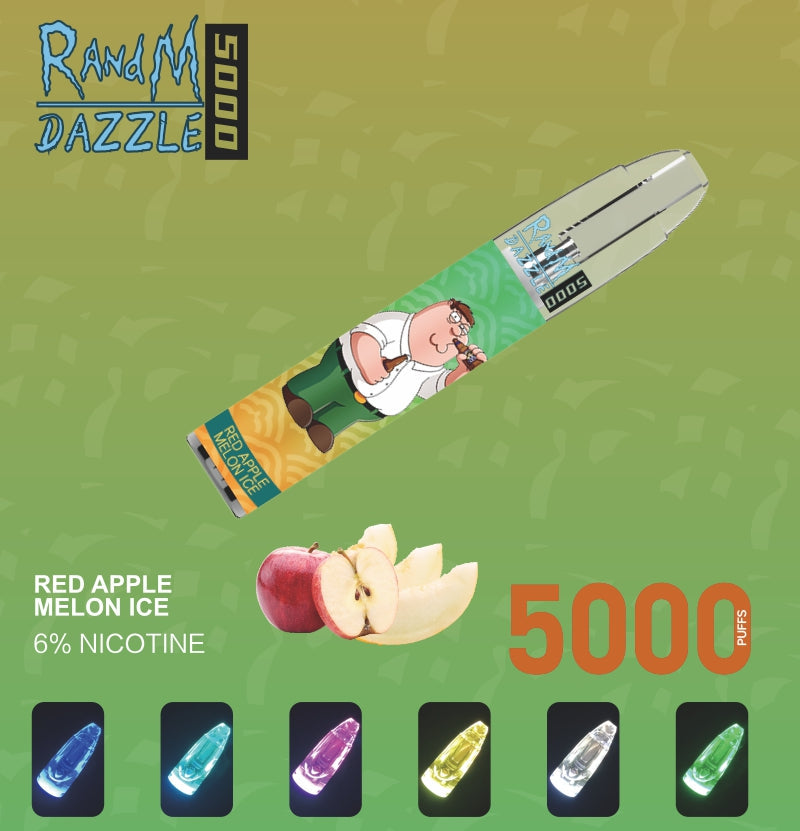 RandM Dazzle 5000 RGB Işık Parlayan Tek Kullanımlık Vape
