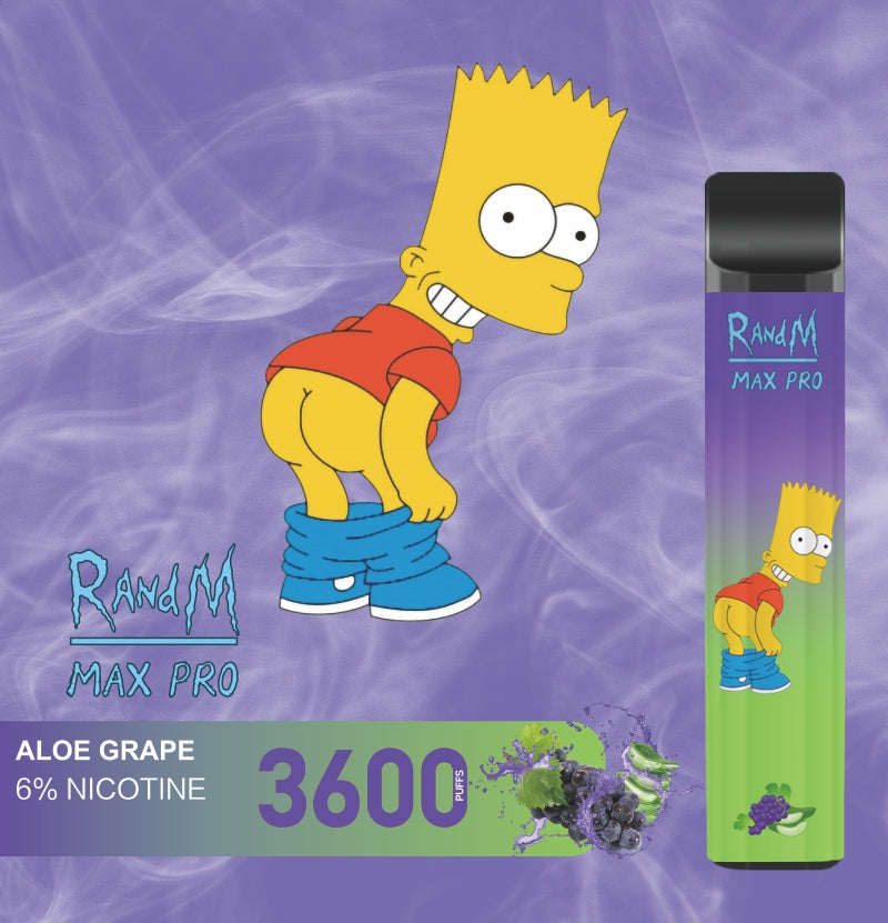 RandM Max Pro Cartoon Style Disposable Vape 3600 Puffs